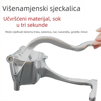 Ručni cijeđivač voća od aluminijske legure, višefunkcionalan, velik
