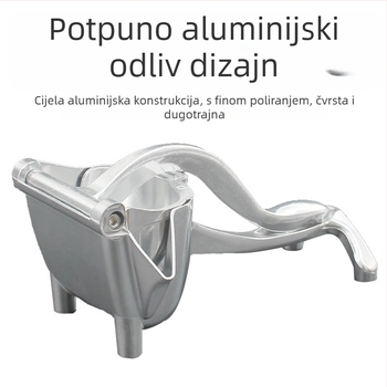 Ručni cijeđivač voća od aluminijske legure, višefunkcionalan, velik