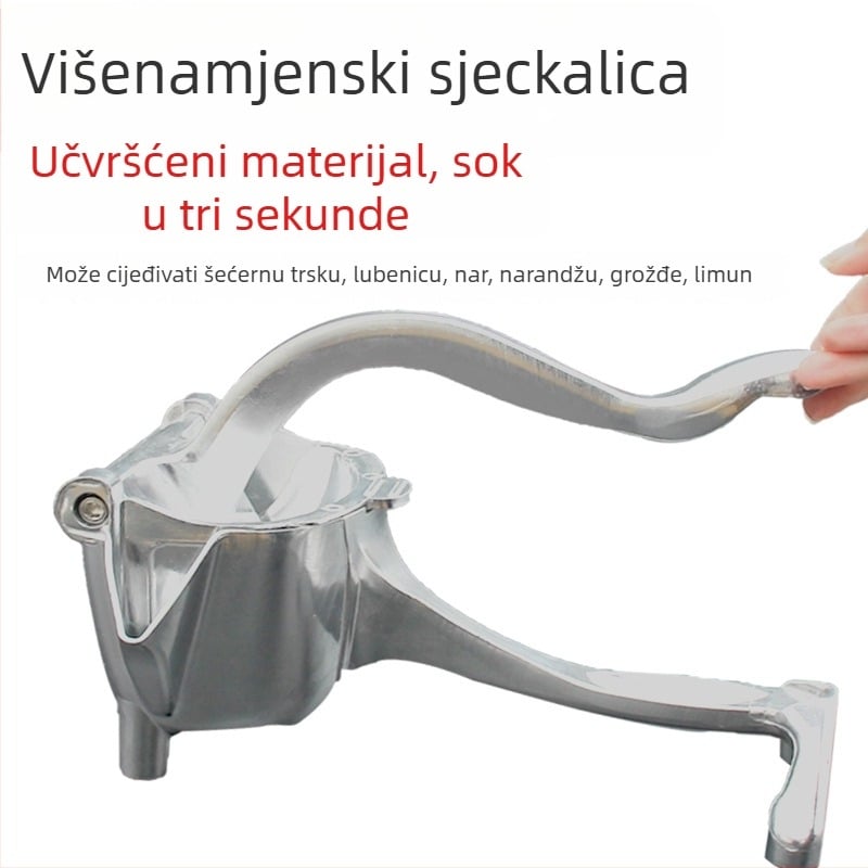 Ručni cijeđivač voća od aluminijske legure, višefunkcionalan, velik