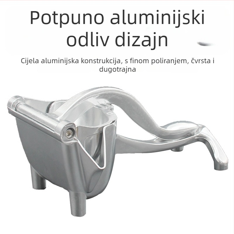 Ručni cijeđivač voća od aluminijske legure, višefunkcionalan, velik