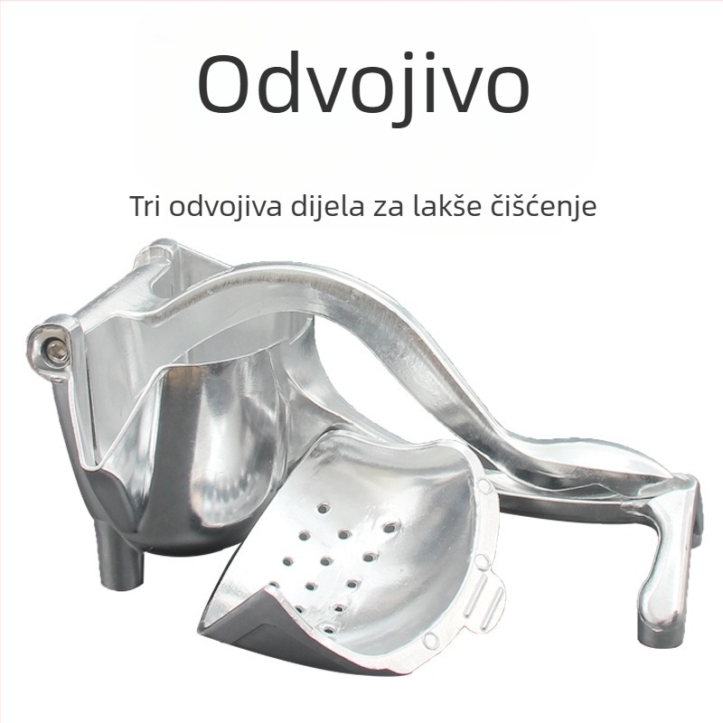 Ručni cijeđivač voća od aluminijske legure, višefunkcionalan, velik