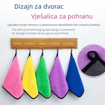 Kuhinjska krpa od drvenog vlakna za staklene površine (bez dlačica, bez tragova)