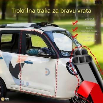 Mehaničko brtvilo za vrata električnog tricikla – Awtre87, materijal brtivne trake: dehidrirajući patch, kompatibilno s 1 modelom; marka: Don't wipe it; otporno na vjetar, vodootporno i zvučno izolacijska guma.