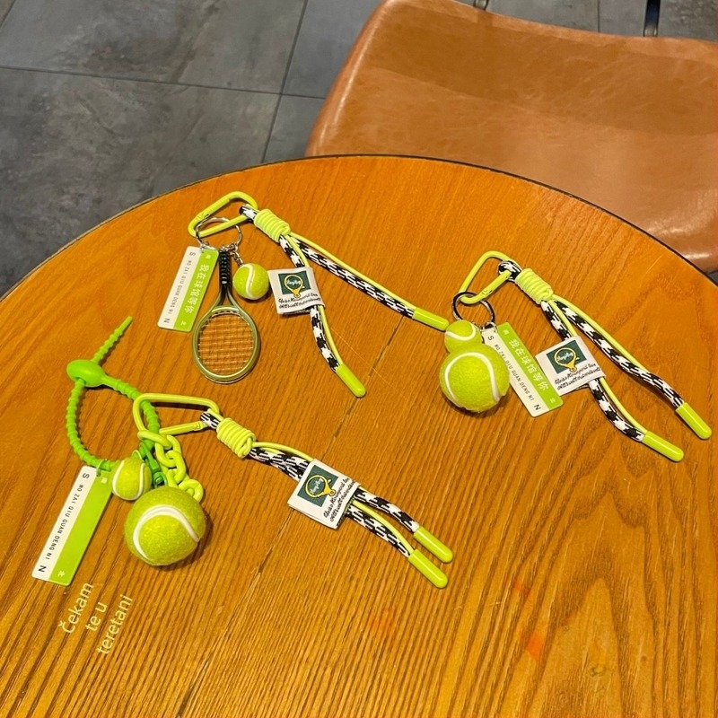Love akrilni ključić za torbu, Tenis serija, pleteni konopac, sladak stil