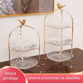 Dekorativna pladnja za kavanski stol od željeza s elektroplatiranim završetkom – moderni minimalistički stil, europski i američki dizajn, idealan dar za vjenčanje, useljenje i zabavu