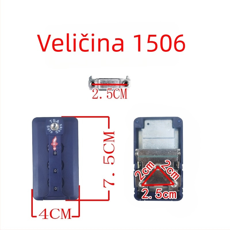 Brava za prtljagu s TSA kompatibilnošću, zaključavanje lozinkom, zaštita od krađe, ABS materijal