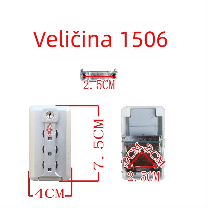 Brava za prtljagu s TSA kompatibilnošću, zaključavanje lozinkom, zaštita od krađe, ABS materijal