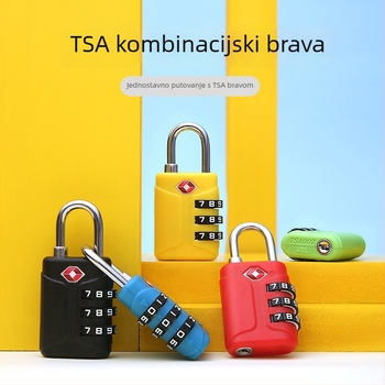 Mehanička brava s 3-cifrenim kodom, ABS plastika, model 333, za prtljagu i torbe