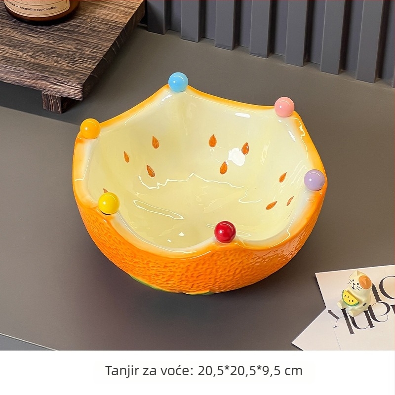 Keramička posuda za voće za kućnu upotrebu, Jane ya brend, kreativni stil, izlazi 2025.