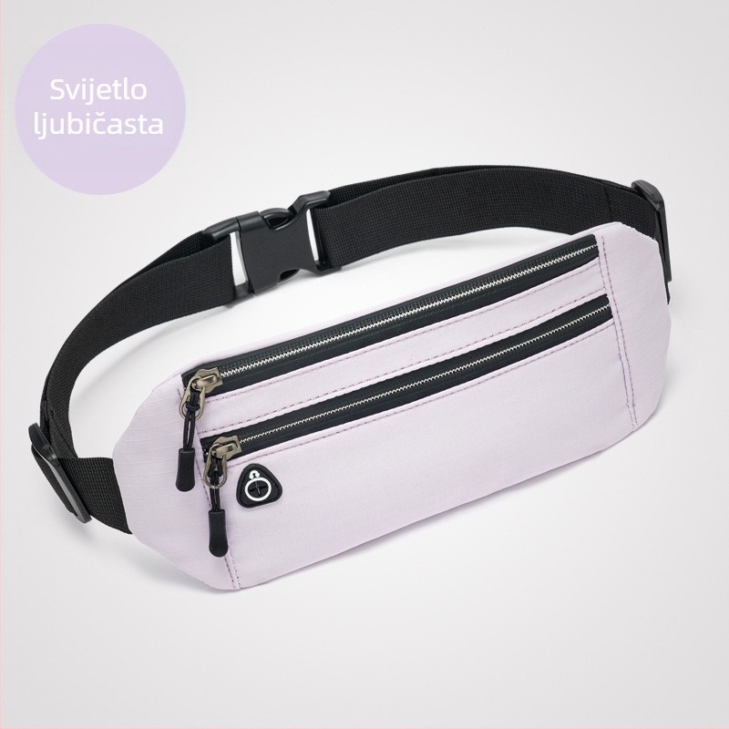 Torba za trbuh za trčanje, ultralahka, prozračna, kompaktna; Oxford tkanina, unisex, za vanjske sportove