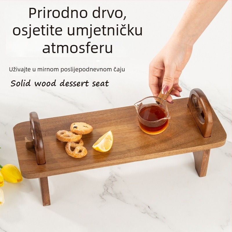 Pladanj za voće od drveta/bambusa, moderni minimalistički stil, jednobojni dizajn, Huang Li Fang