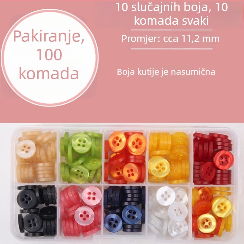 Okrugli gumbi za košulju, gumbi s podnoškim od smolnoga legura, perlasti završetak, pogodno za kapute, košulje, haljine i ručne radove