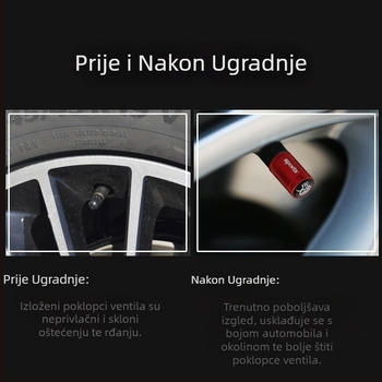 Poklopac ventila za gumu BYD Han, okretni tip, gumeni materijal, dekor logotipom