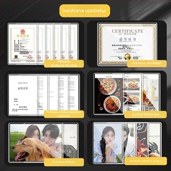 PVC kućište za karticu certifikata, minimalističkog stila, zaštita dokumenata o poslovnoj dozvoli (izvorni i kopija)