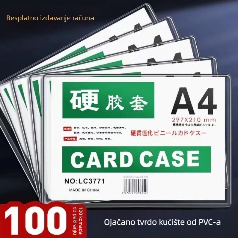 PVC kućište za karticu certifikata, minimalističkog stila, zaštita dokumenata o poslovnoj dozvoli (izvorni i kopija)