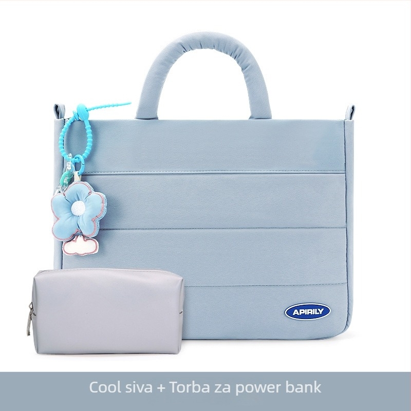Torba za laptop s velikim kapacitetom, ženska ležerna tote torba za izlaske, sa preslatkim privjeskom