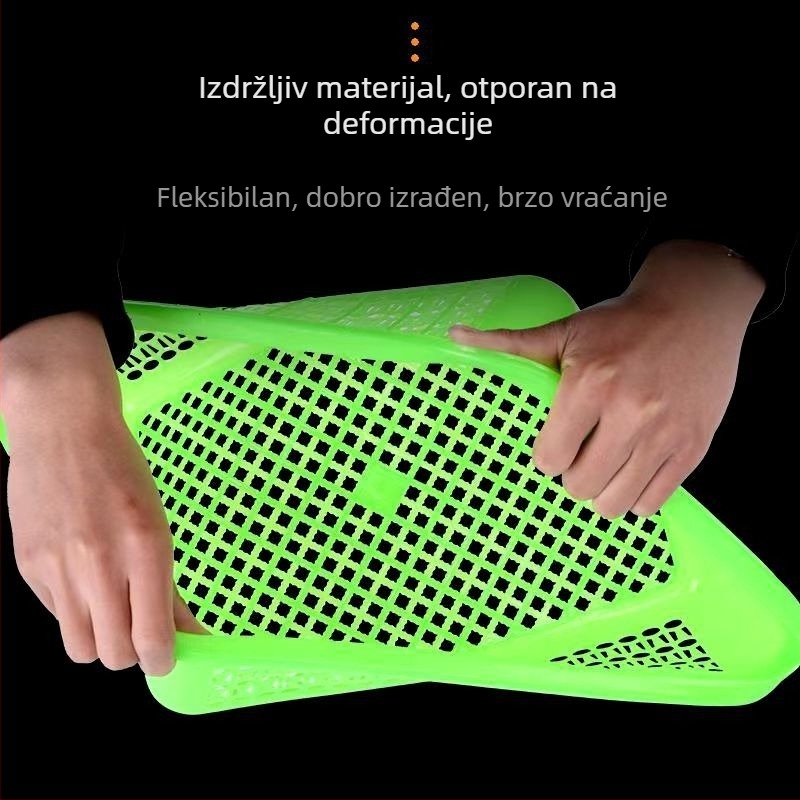 Plastična kuhinjska košara za skladištenje, pravokutna, plava, za odvodivanje i pranje voća i povrća.