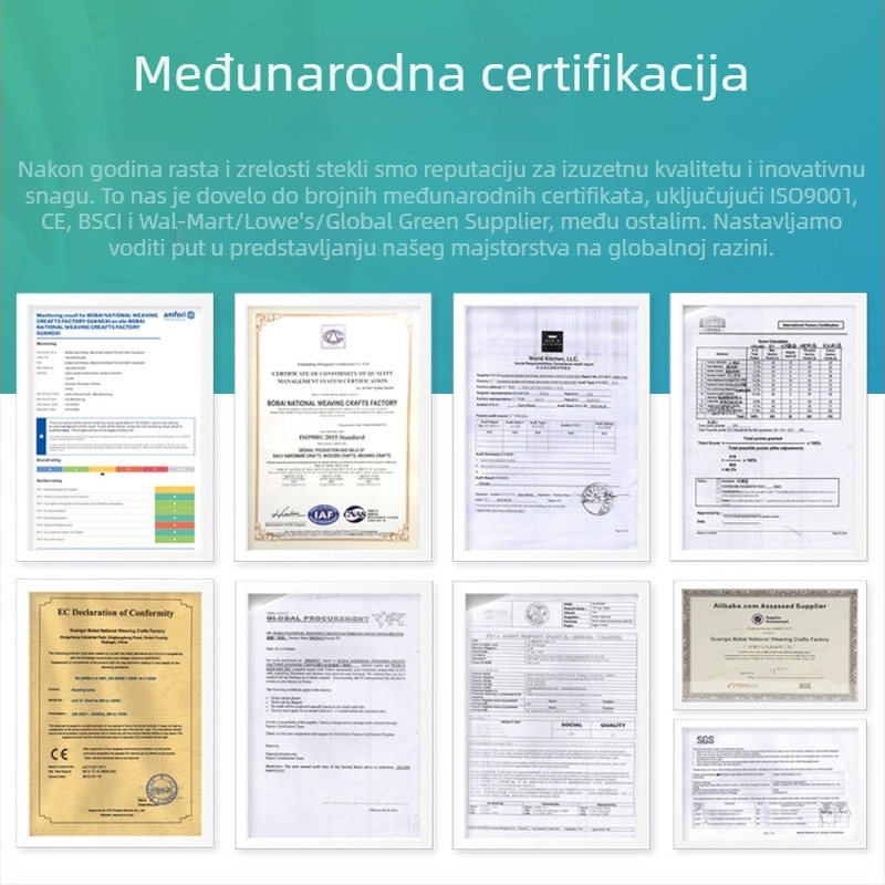 Mbco·meiboyi Seagrass Rope pleteni božićni spremnik košarica, model M1270114, 12 komada u paketu