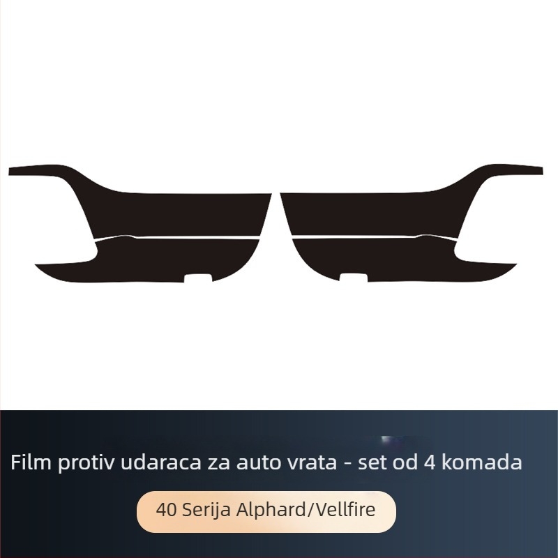 Zaštitni films za vrata za unutarnji naslon Alphard/Vellfire, PVC, ALF40, Happy Fire, ljepilo protiv udara