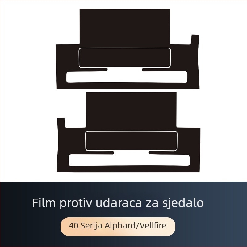 Zaštitni films za vrata za unutarnji naslon Alphard/Vellfire, PVC, ALF40, Happy Fire, ljepilo protiv udara