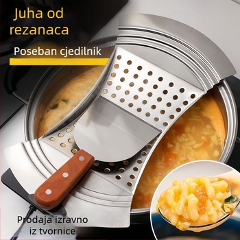 Nehrđajuće čelično cjedilo za juhu s knedlama – otporno na visoke temperature, moderan kuhinjski alat