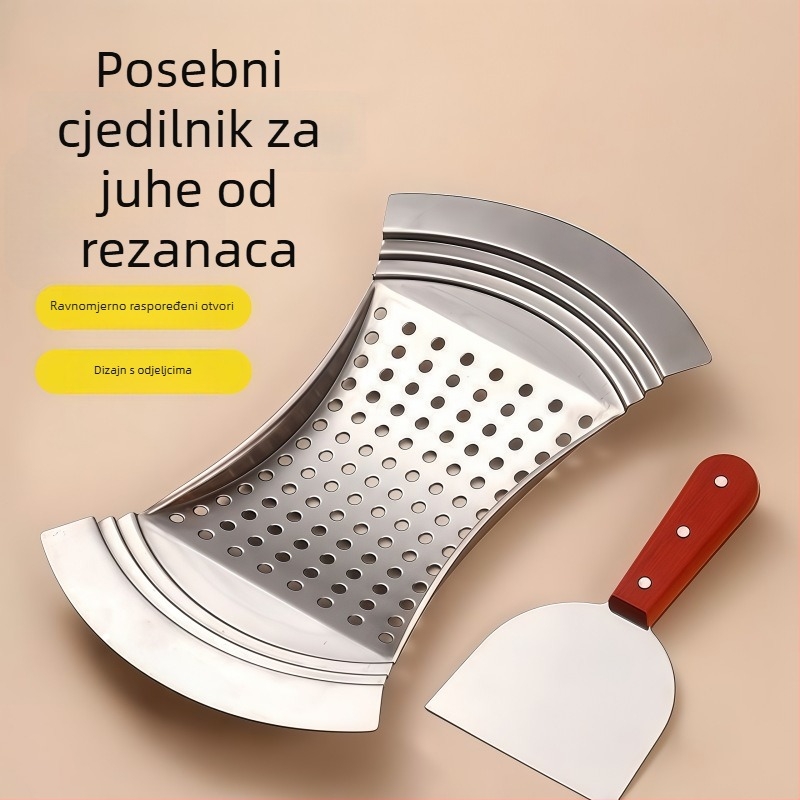 Nehrđajuće čelično cjedilo za juhu s knedlama – otporno na visoke temperature, moderan kuhinjski alat