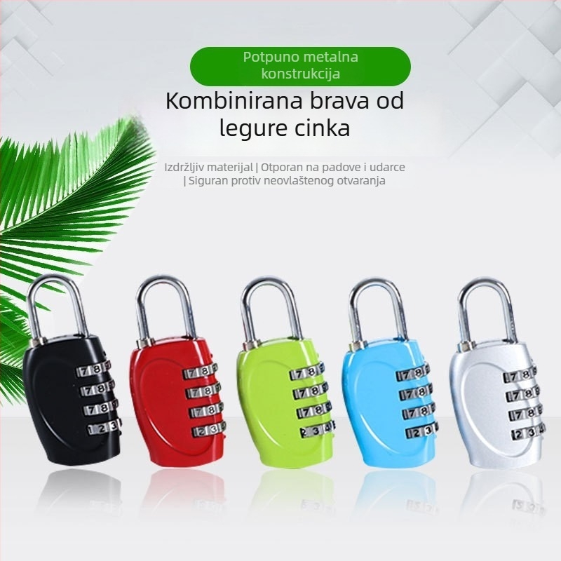 KS26 četiri-cifrena kombinacijska brava od cinkovog legura – za ruksake, putne torbe i ormariće
