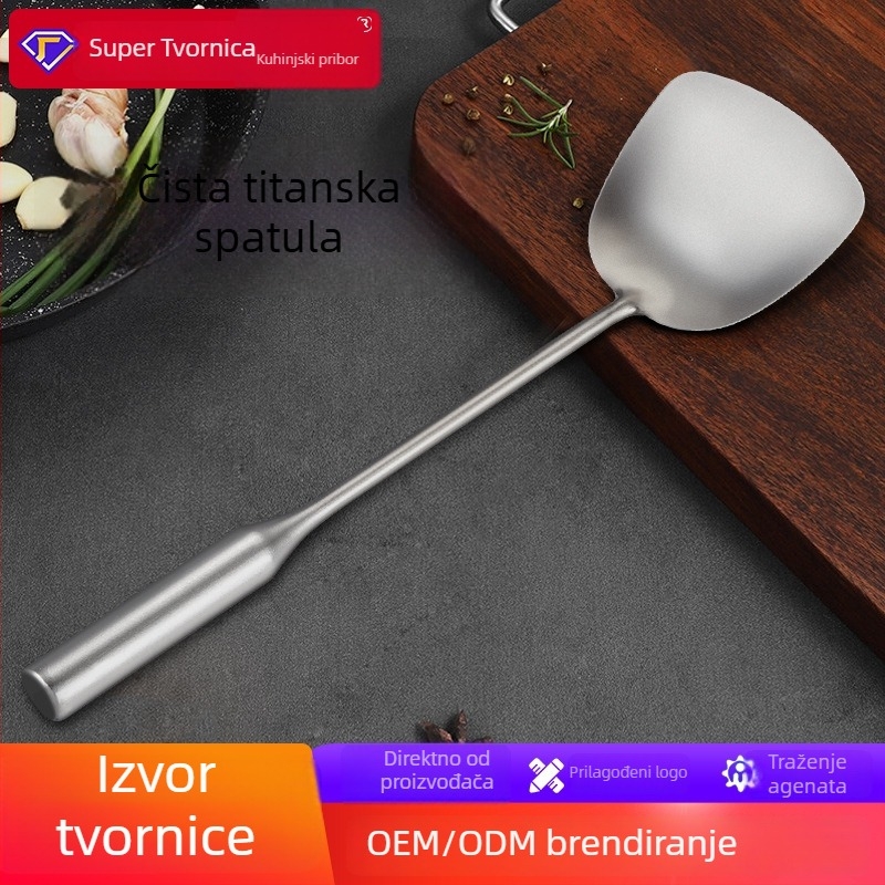 Kuhinjska spatula od titana s titanovim drškom, otpornost na visoke temperature, Huachui