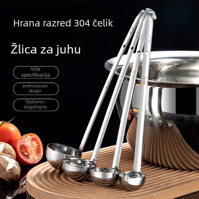 Višenamjenska žličica za mjerenje unci, od nehrđajućeg čelika 304, s kukom, za čaj s mlijekom i zrna kave