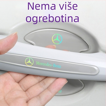 Zaštitna naljepnica za kvaku vrata automobila s laser logom, nevidljiva zaštita područja oko kvake, protiv ogrebotina i sudara