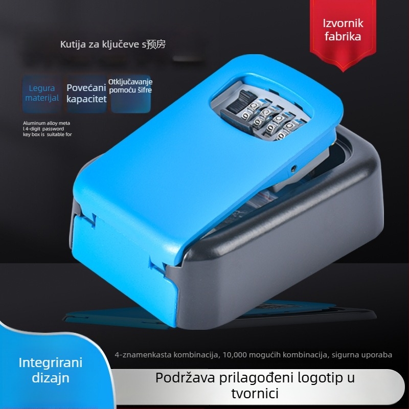 Kutija za ključeve od aluminijske legure s kodnim zaključavanjem, za visiti, dekorativni dizajn mačjeg oka, protiv krađe, modeli 901/904/906