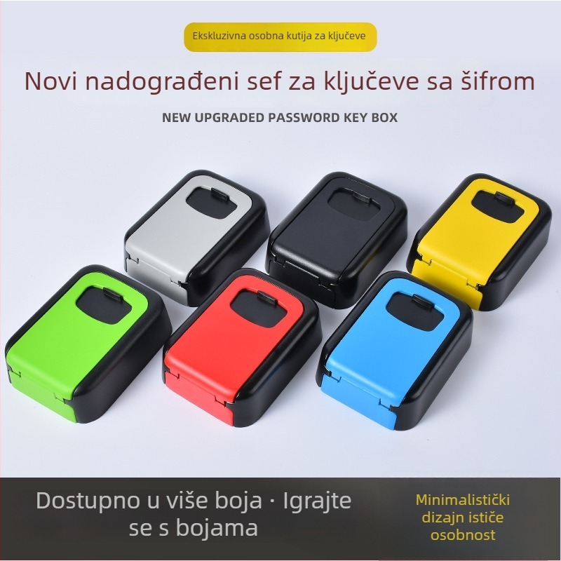 Kutija za ključeve od aluminijske legure s kodnim zaključavanjem, za visiti, dekorativni dizajn mačjeg oka, protiv krađe, modeli 901/904/906