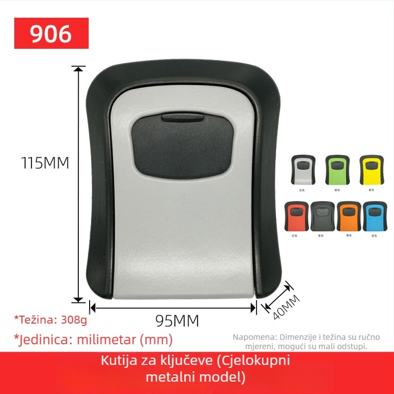 Kutija za ključeve od aluminijske legure s kodnim zaključavanjem, za visiti, dekorativni dizajn mačjeg oka, protiv krađe, modeli 901/904/906
