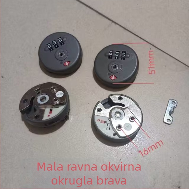 Kružni kombinacijski sigurnosni zasun za prtljagu – protiv krađe, materijal plastika, dodaci za torbe