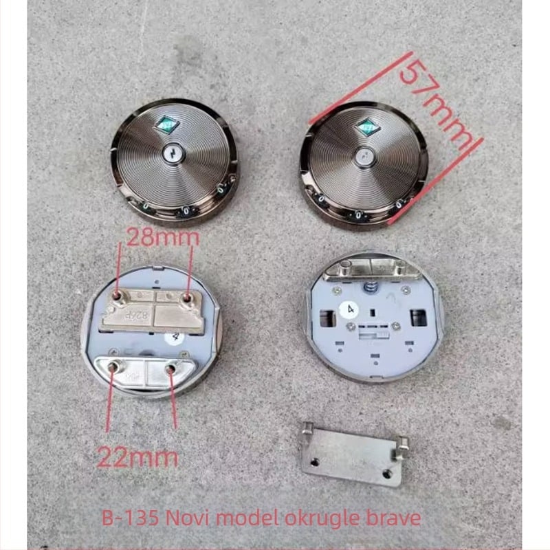 Kružni kombinacijski sigurnosni zasun za prtljagu – protiv krađe, materijal plastika, dodaci za torbe