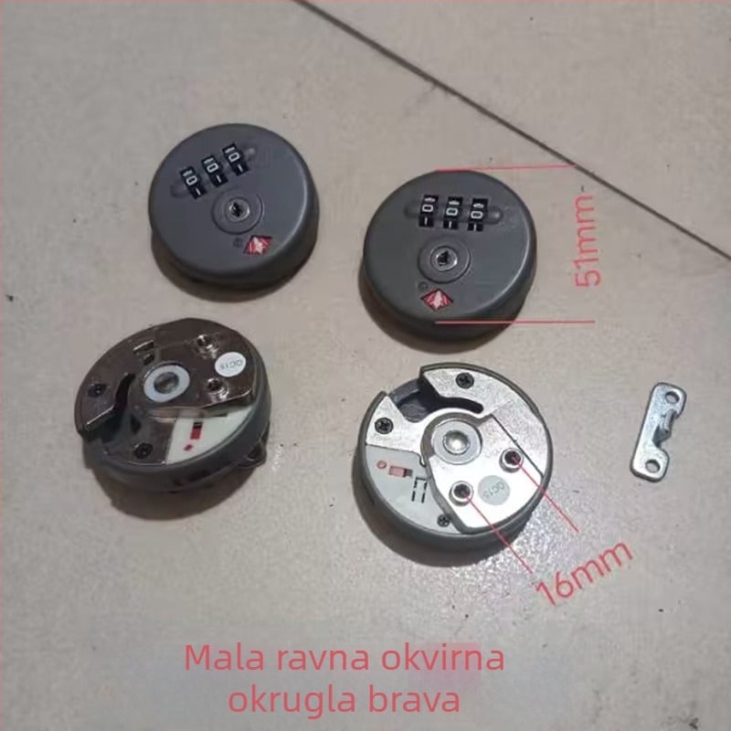 Kružni kombinacijski sigurnosni zasun za prtljagu – protiv krađe, materijal plastika, dodaci za torbe