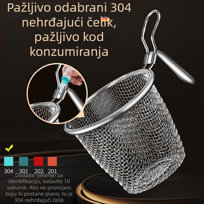 Škimmer za lonac za vruću juhu - 304 nehrđajući čelik, prehrambena kvaliteta, otporan na visoke temperature
