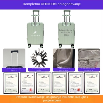 20-inčni PC kovčeg za putovanje s aluminijskim okvirom, 360° kotači, tvrdi kufer, TSA kombinirani sigurnosni lok, teleskopska ručka, dizajn za vožnju djece