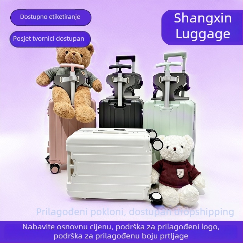 20-inčni PC kovčeg za putovanje s aluminijskim okvirom, 360° kotači, tvrdi kufer, TSA kombinirani sigurnosni lok, teleskopska ručka, dizajn za vožnju djece
