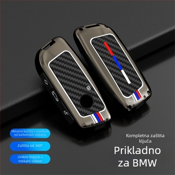 Silikonska futrola za ključ BMW 5 Series, za 530Li/525Li, kompatibilna s 2023 X1/X5L, prilagodljiva