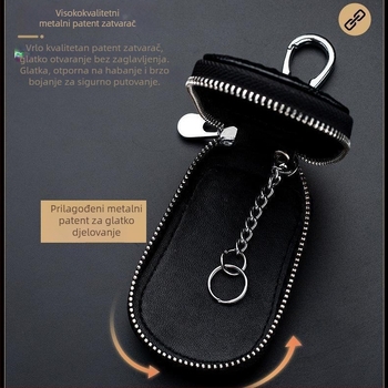 Etui za ključeve Unisex od PU kože, ultralako, proširivo, s velikim kapacitetom, zatvarač za ključeve automobila