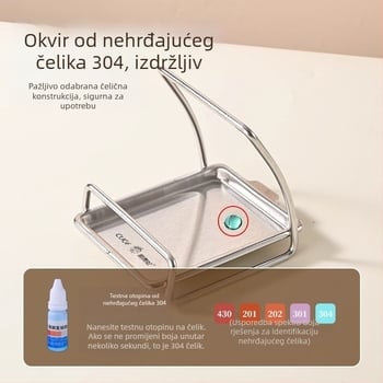 Set držača žlica od nehrđajućeg čelika za restorane, viseći držač žlica za lonac, pomični dizajn, brend Kitchen concubine