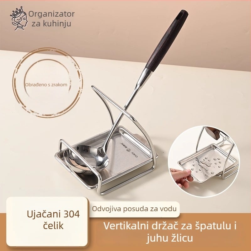 Set držača žlica od nehrđajućeg čelika za restorane, viseći držač žlica za lonac, pomični dizajn, brend Kitchen concubine