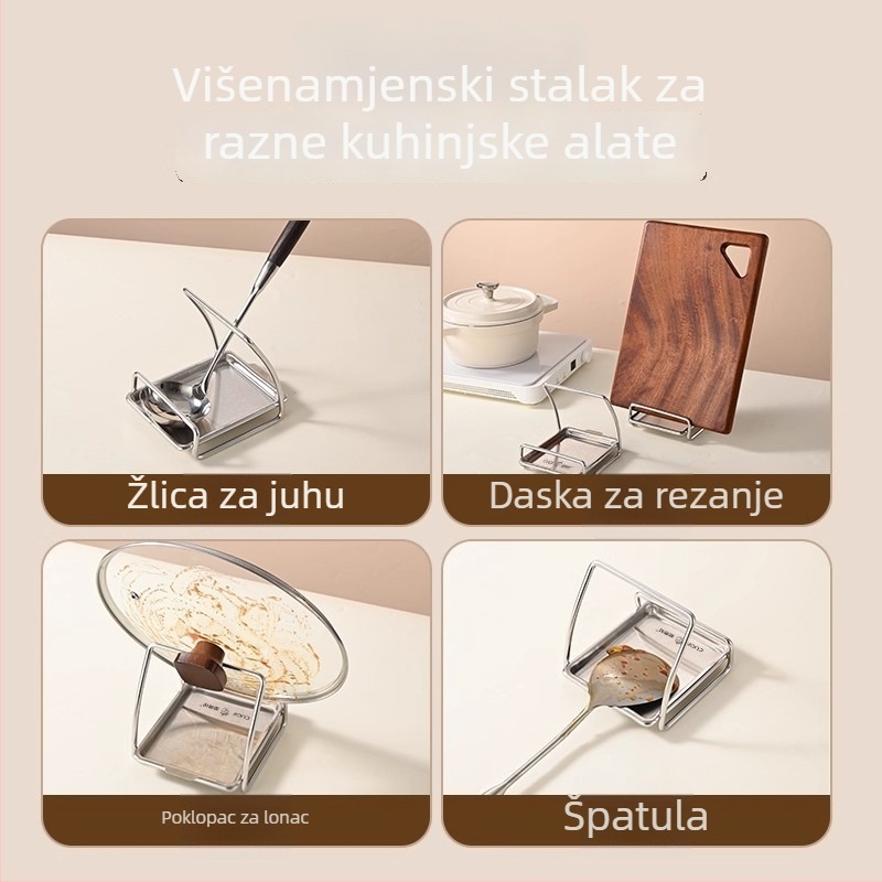 Set držača žlica od nehrđajućeg čelika za restorane, viseći držač žlica za lonac, pomični dizajn, brend Kitchen concubine