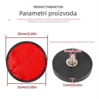 Motocikl LED kružni reflektor, vodootporan, 12V, 1,5W, vijek 50.000 sati