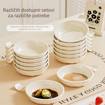 Plastični kružni tanjur za umake, mikrovalna sigurnost, mogućnost otiska loga i prilagođavanja