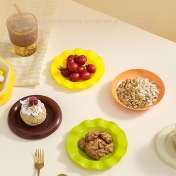 Plastična pločica za kosti – za obroke i užine, nepravilnog oblika, moderni minimalistički stil, razni uzorci