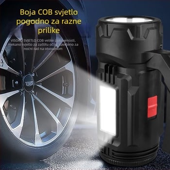 LED svjetlo za popravak automobila - prijenosna višestruka inspekcijska lampica, 15W, 3.7V, punjiva, ručni prekidač