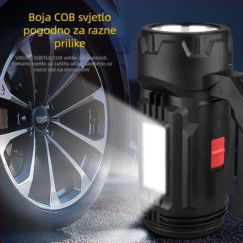 LED svjetlo za popravak automobila - prijenosna višestruka inspekcijska lampica, 15W, 3.7V, punjiva, ručni prekidač