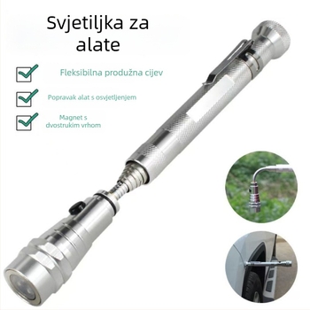 Teleskopska svjetiljka s alatom za hvatanje — LED svjetiljka, ručni pogon, tijelo od aluminijske legure, domet do 50 m